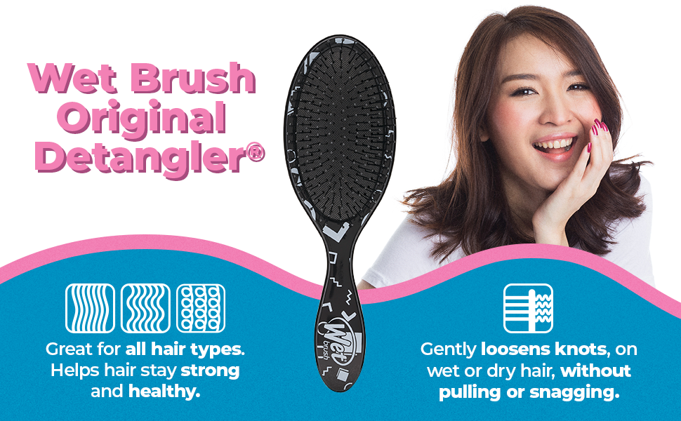 Wetbrush Hipster Detangler Hair Brush, Checkers Beauty