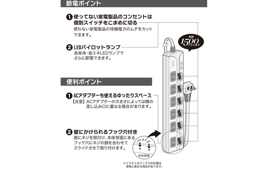 Amazon.co.jp: オーム電機 雷ガード&LED個別スイッチ付き 節電
