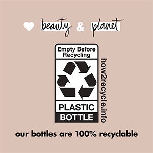 beauty & planet. our bottles are 100% recyclable