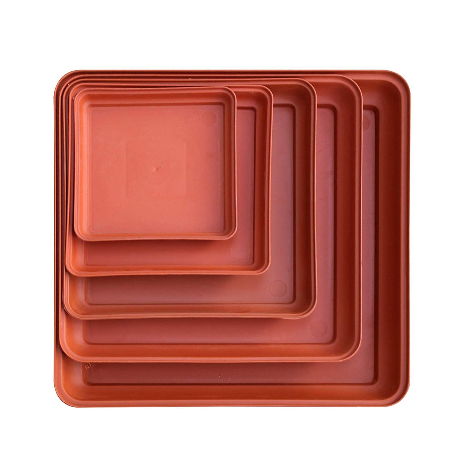 TrustBasket Plant Saucers - Terracotta Set of 3 -12 TrustBasket Plant Saucers - Terracotta Set of 3 -12