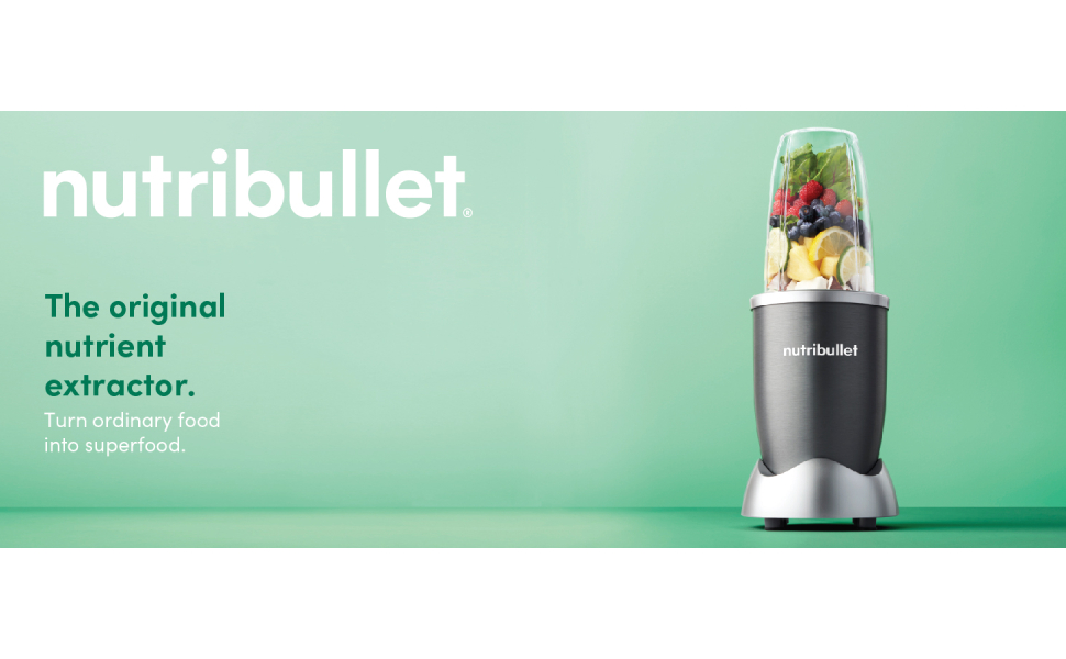 Nutri Bullet Grey Countertop Blender 600 Watt Nbr0612Min 1 year