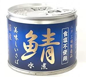 Amazon | 伊藤食品 缶詰 美味しい鯖（さば）水煮 【青】○食塩不