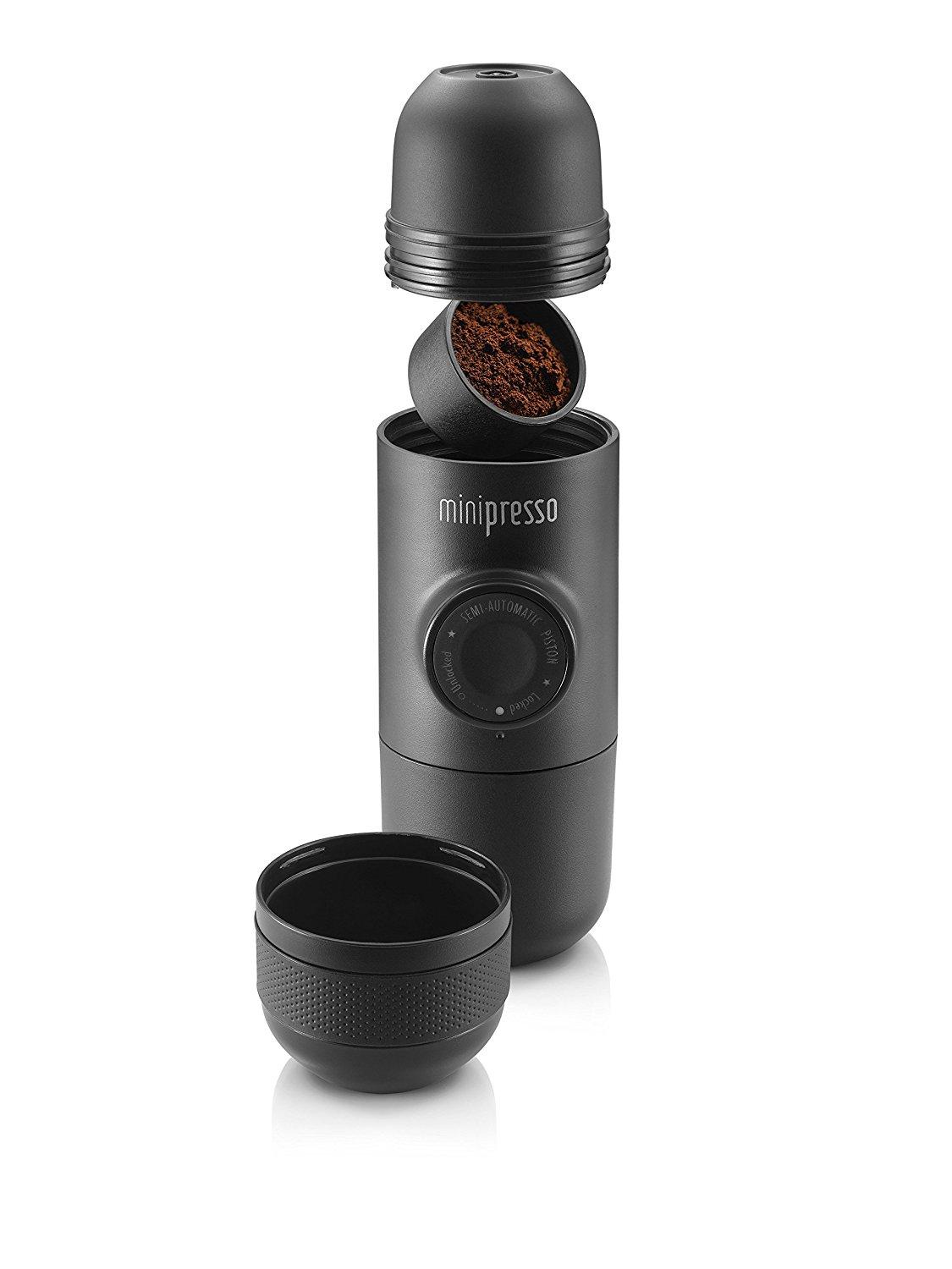 Wacaco Minipresso GR, Portable Espresso Machine, Compatible Ground