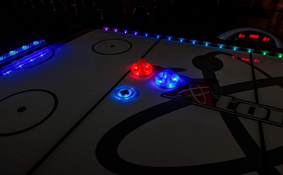 Atomic Top Shelf 7.5’ Air Hockey Table with 120V Motor for