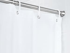Amazon Basics Tringle à rideau de douche sans perçage, de 137 à 229 cm, Noir
