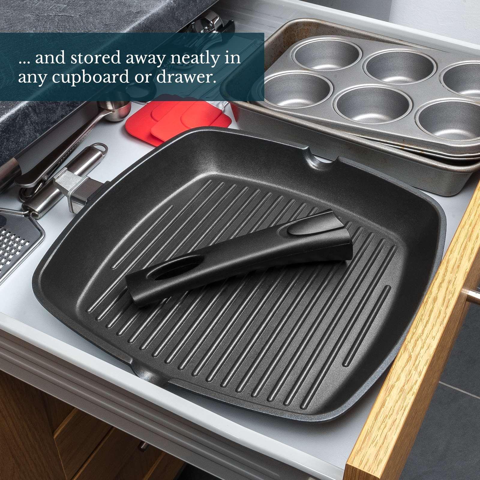 Savisto 28cm Premium Cast Aluminium NonStick Griddle Pan for Gas