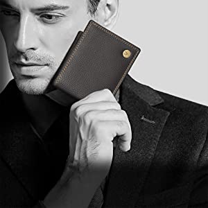 WildHorn RFID Protected Genuine Leather Wallet for Men(BLACK)