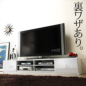 Amazon｜マストバイ テレビ台 ロビン 幅180cm・ホワイト・前板