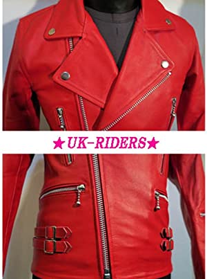 HORN WORKS レッド ダブルライダースジャケット L Horn Works 本革 UKパッドダブルライダースジャケット メンズ