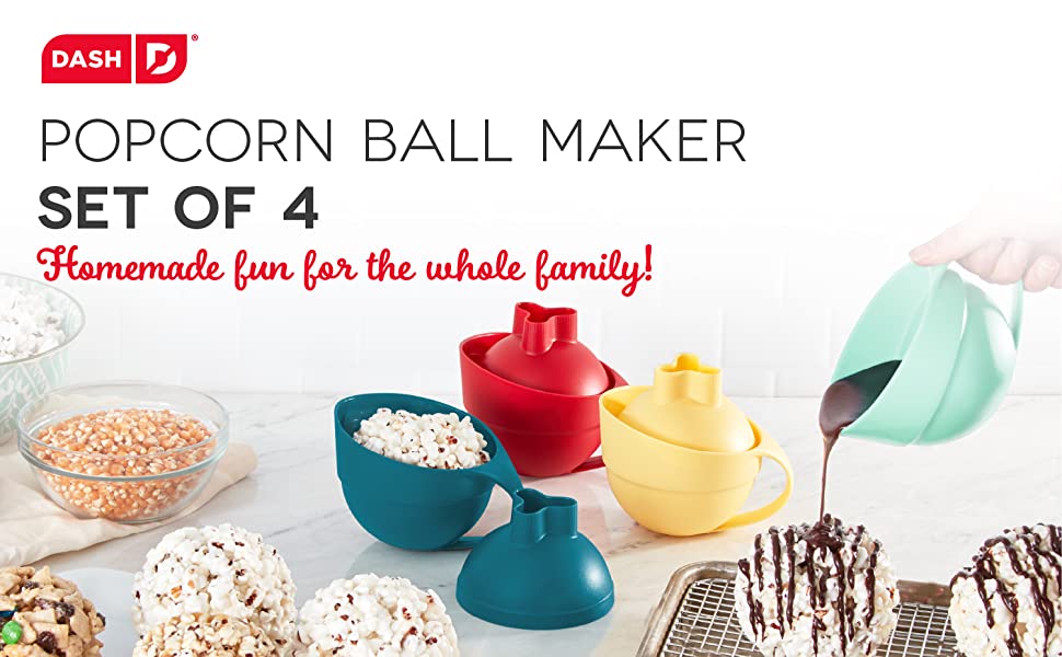 DASH Hot Air Popcorn Popper Maker with Measuring Cup, 16 Cups Aqua & DASH Popcorn