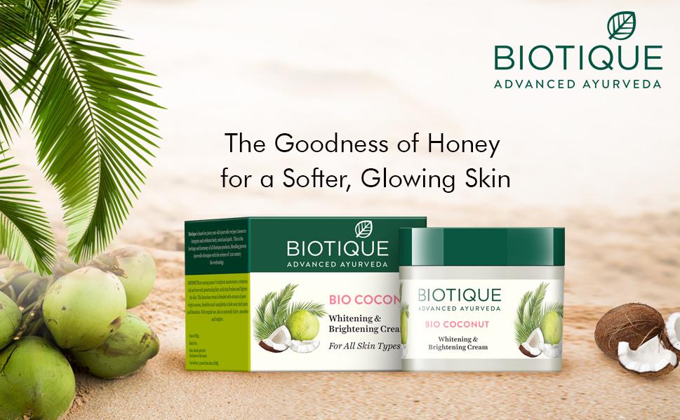 Biotique Bio Coconut Whitening & Brightening Cream For All Skin Types