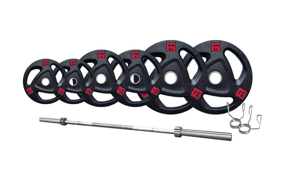 Prosportsae 4 Ft Olympic Bar And Weights Set For Body Pump 42 Kg Olympic Barbell With Weight