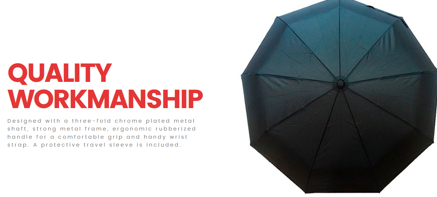 Repel Windproof Travel Umbrella with Teflon Coating Umbrellas