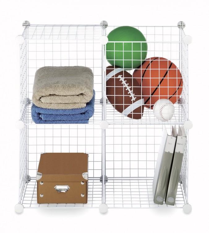 Whitmor Storage Cubes Stackable Interlocking Wire Shelves