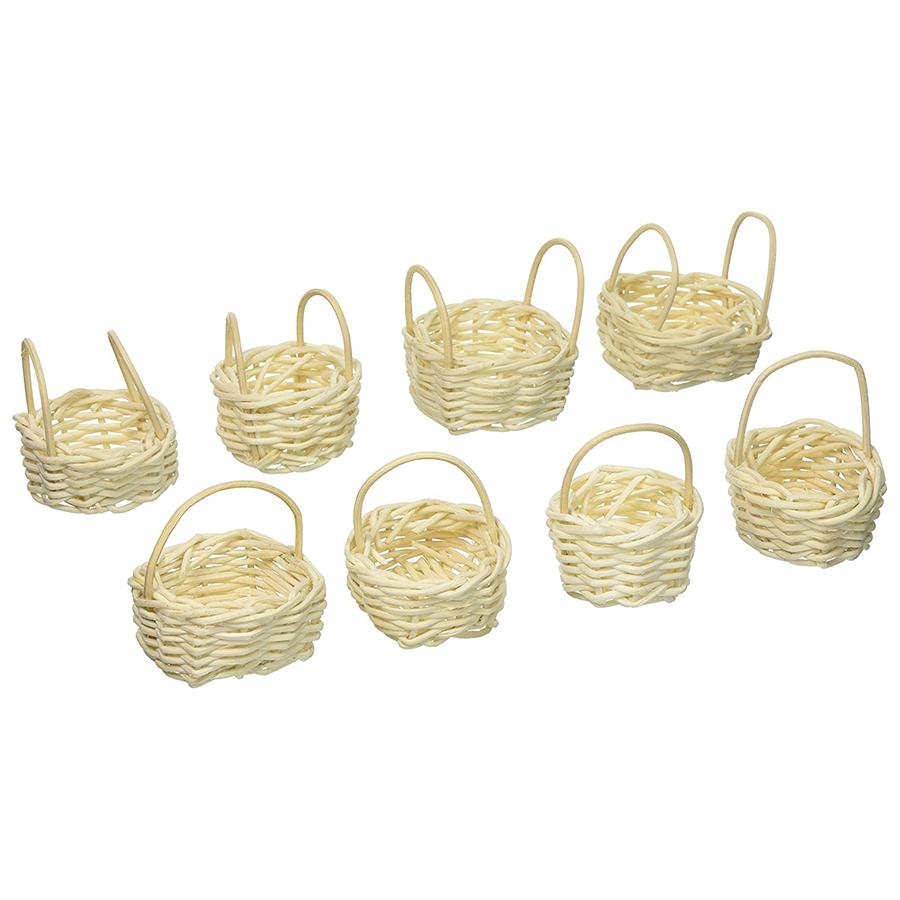 Darice 282749 Mini Willow Bleached Basket, Big Value, 8