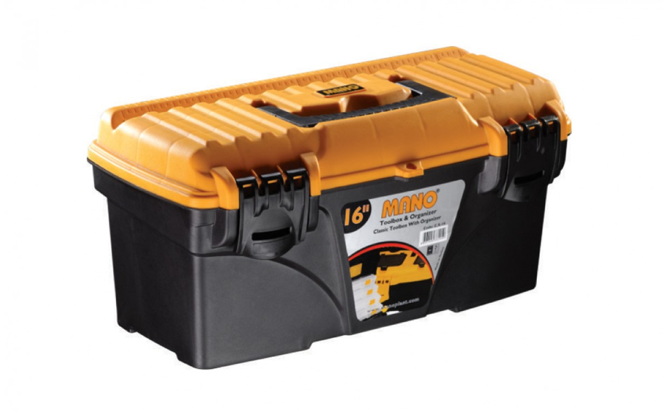 CLASSIC TOOLBOXES WITH FLAT LID 16" 410mm*209mm*195mm Mano C.S16