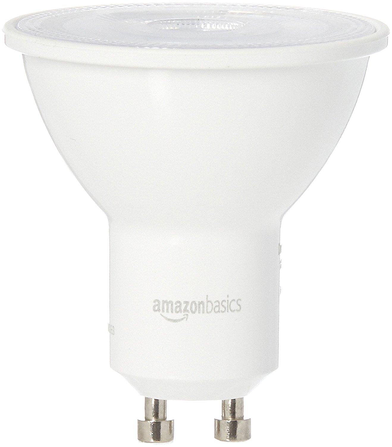 AmazonBasics 50 Watt Equivalent, Daylight, Dimmable, GU10 LED Light
