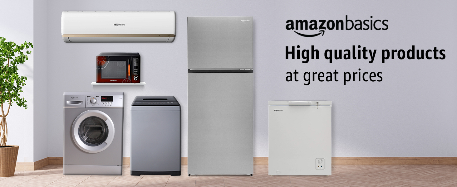 AmazonBasics 411 L 2 star Frost Free Double Door Refrigerator (Grey