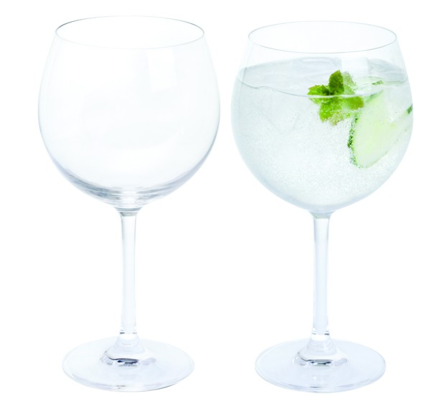 Dartington Crystal Wine and Bar/Copa Gin and Tonic, clear glasses, Pack