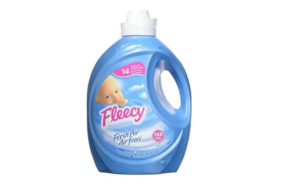 Fleecy Liquid Fabric Softener, Fresh Air, 148 Loads, 4 L Amazon.ca