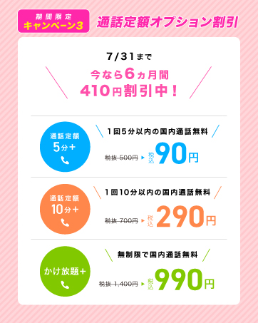 通話定額割引