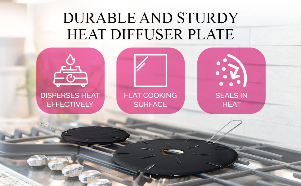 Cast Iron Heat Diffuser for Gas Stove 2 Sizes Included 8.25 and 6.