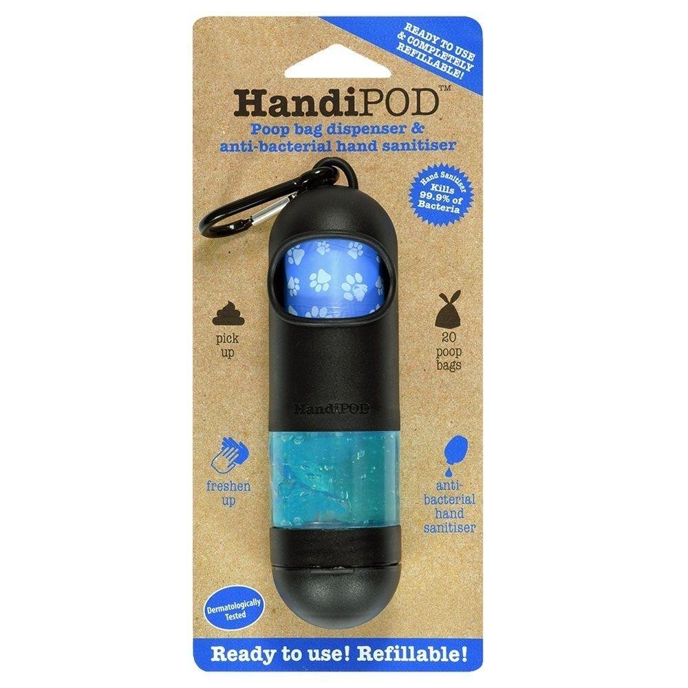 HandiPOD Dog Poop Bag and Hand Sanitizer Dispenser, Black