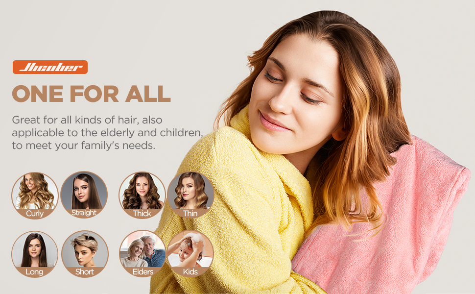 Microfiber Hair Towel,Hicober 3 Packs Hair Turbans for Wet Hair, Drying Hair Wrap Towels