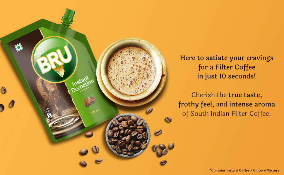 Bru Instant Decoction Ready to Use Decoction Tasty Filter Coffee in