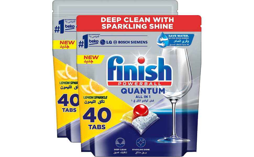 Finish Powerball Dishwasher Detergent All in One Tablets for Deep Clean