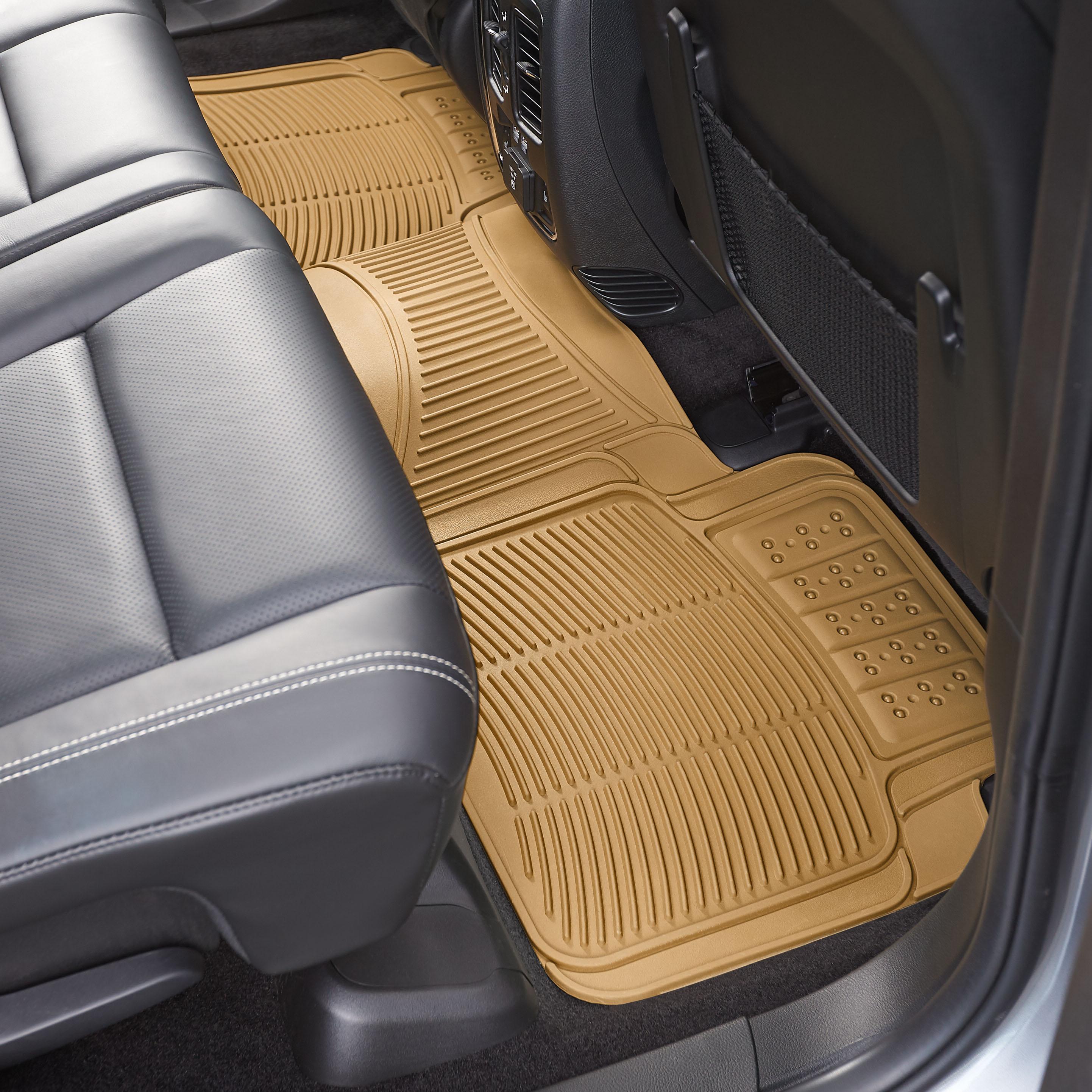 AmazonBasics 3 Piece Car Floor Mat, Beige Automotive