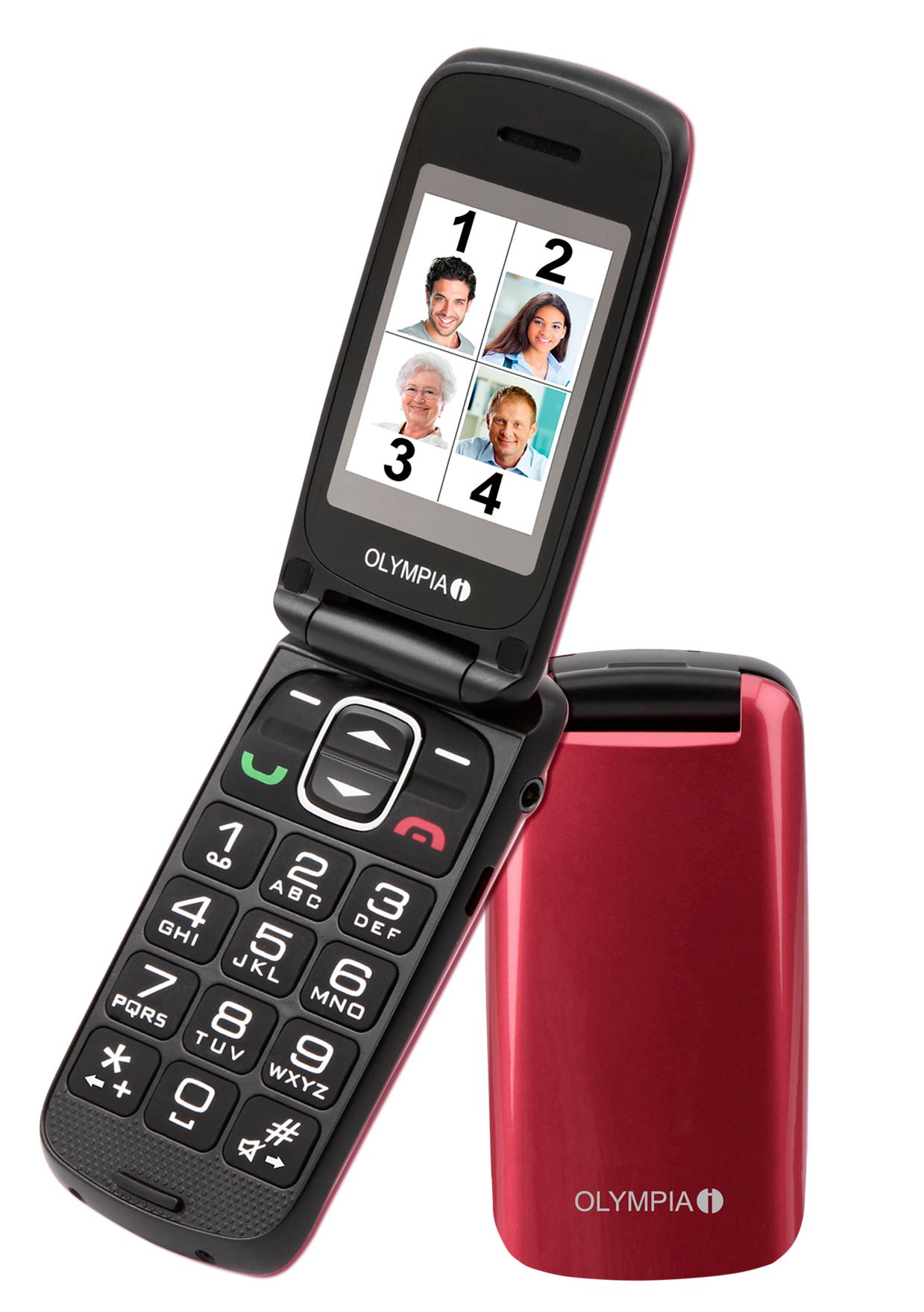 Olympia Classic - mini Seniorenhandy 2 Zoll rot: Amazon.de: Elektronik