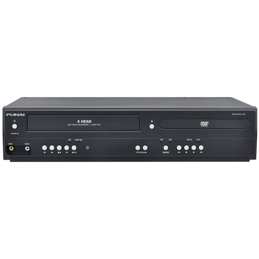 Close-up view of the Funai Corp DV220FX5 Dual Deck DVD and VHS Player
