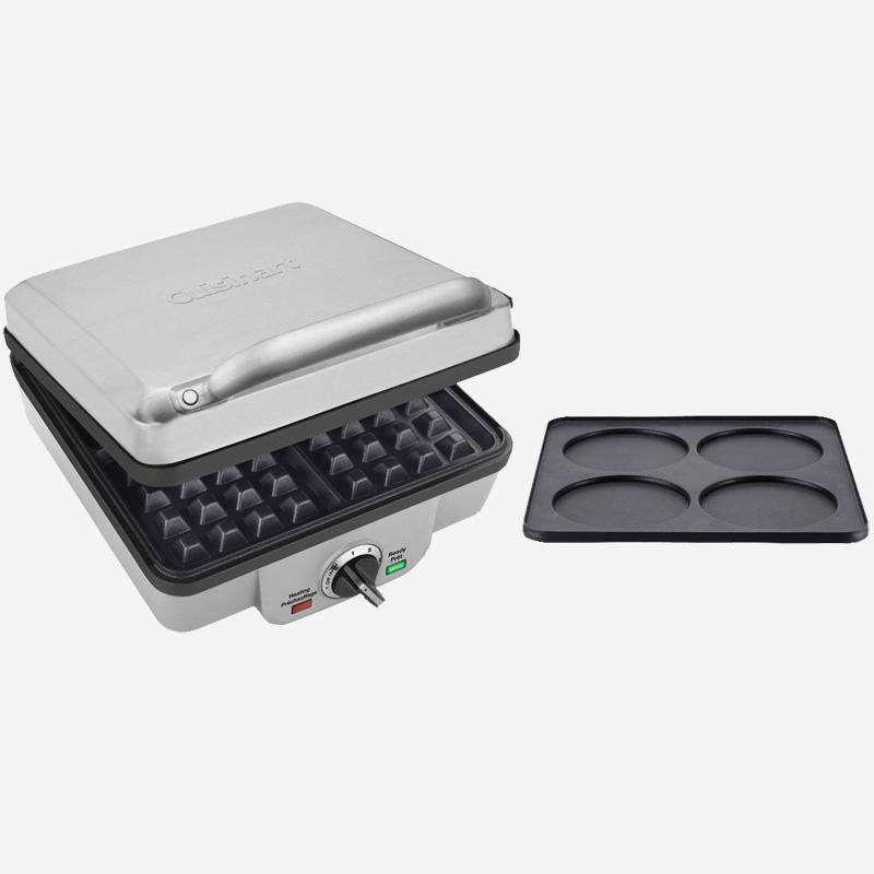 Cuisinart WAF350C Belgian Waffle Maker with Pancake Plate, Silver