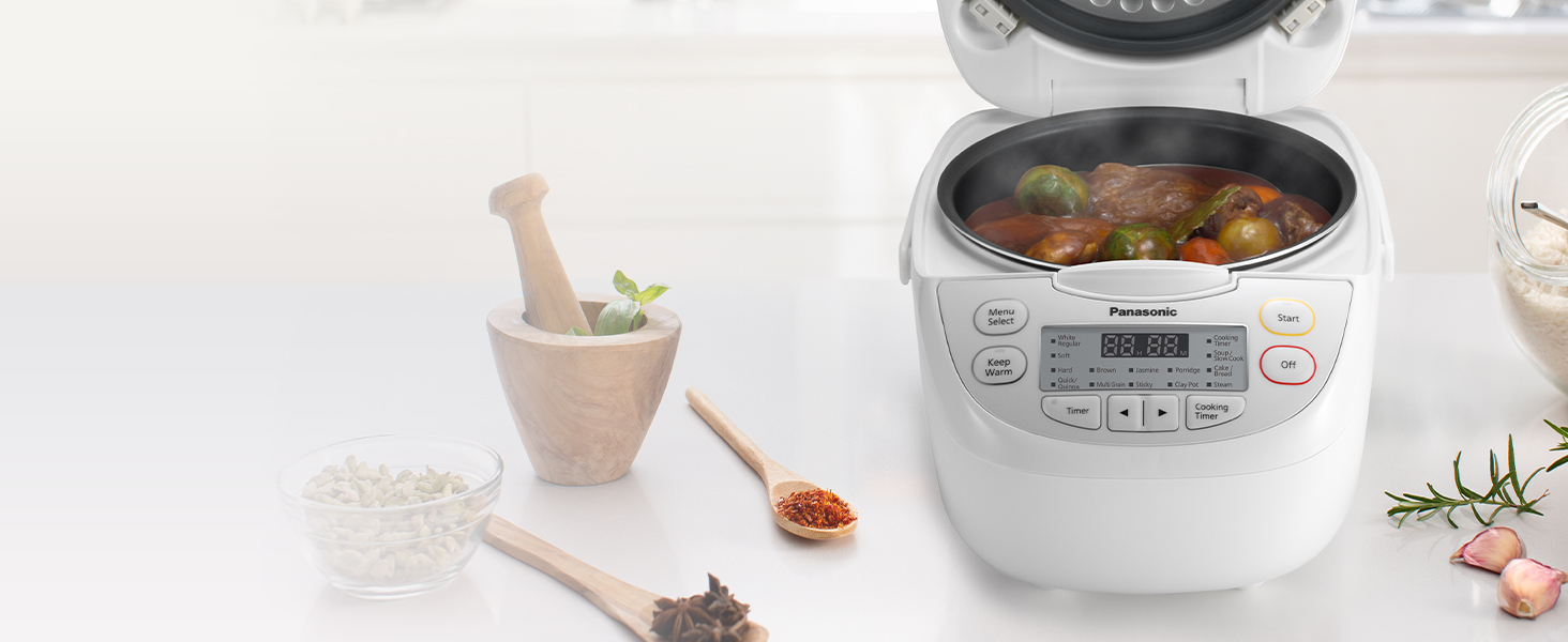 Panasonic 5Cup Rice Cooker, White (SRCN108WST) Rice Cookers Amazon