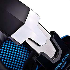 KOTION G2000 Gaming Headphone Headset Stereo Bass Over-ear Headband Mic PC Blue