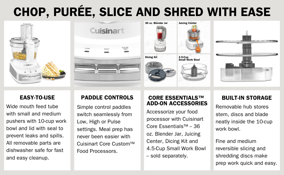 Cuisinart® FP110C Core Custom™ 10Cup Food Processor Chop, Puree