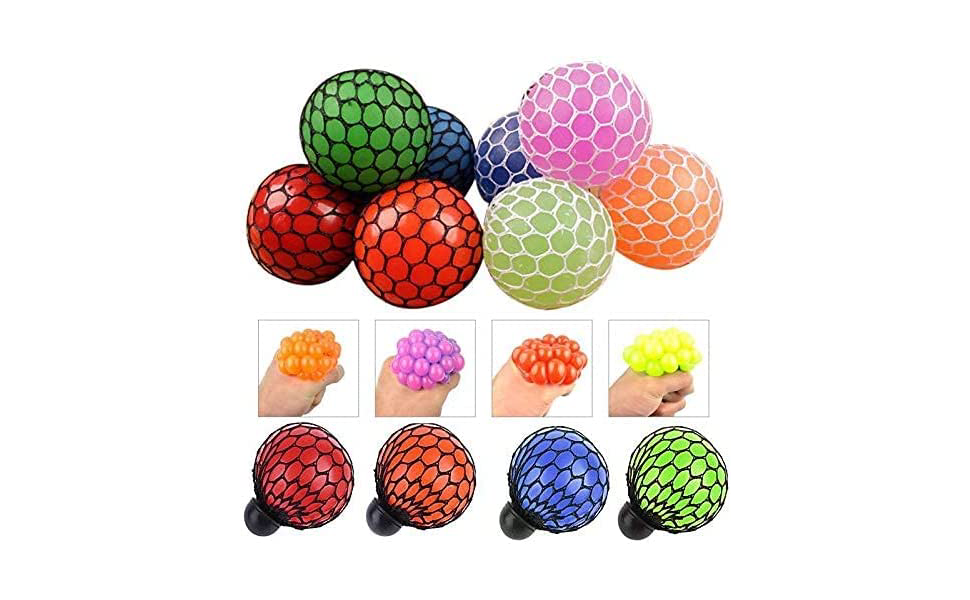 Squeeze Toy Stress Relief Fidget Sensory Toys Squishy Mesh Ball For