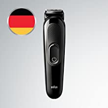 Braun MGK 3220,6-in-1 Rechargeable Beard Trimmer, Hair Clipper, Ear and Nose Trimmer, Black