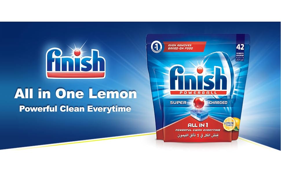 Finish Powerball Dishwasher Detergent All in One Max Tablets for