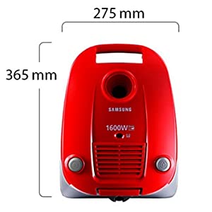 Samsung SC4130 Cylinder Vacuum Cleaner 3L 1600 W Vacuum Cleaner – (Cylinder Vacuum, Dry, Home, Red