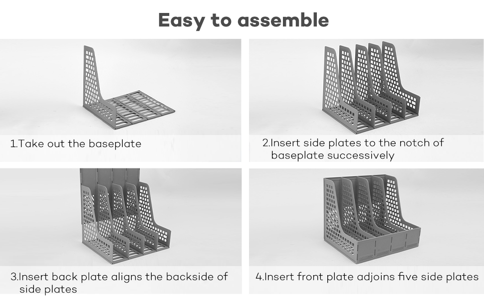Deli Magazine File Holder, Desk Organizer File Folder for Office Organization and Storage, Sturdy