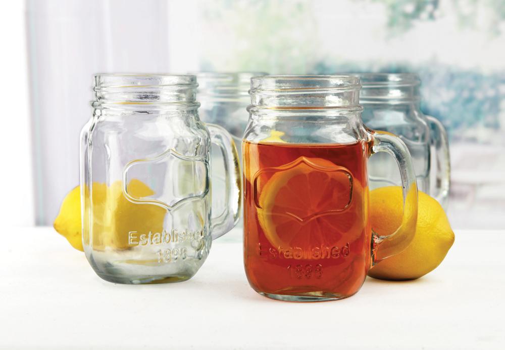 Circleware 66911 Yorkshire Mason Jar Mugs with Glass