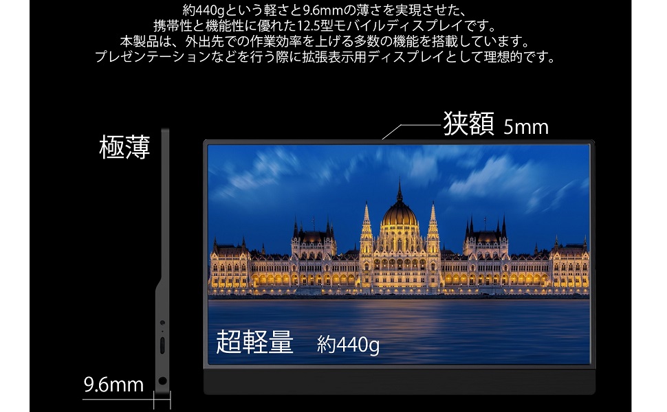 Amazon.co.jp: JAPANNEXT 12.5インチ モバイルモニター IPS