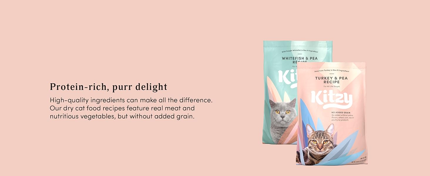 Amazon Brand Kitzy Dry Cat Food, Turkey and Pea Recipe