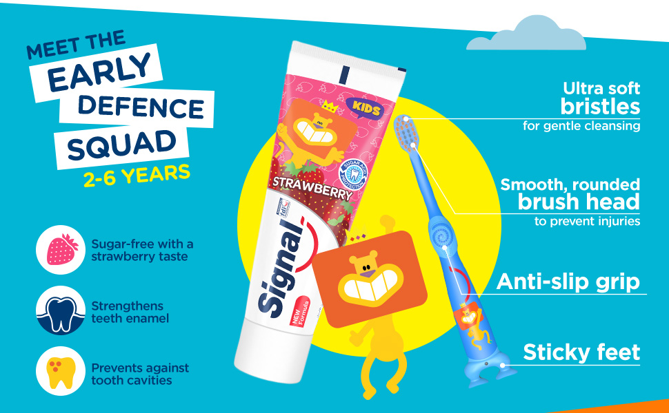 Signal Kids Toothpaste, Strawberry, prevents decay & cavity, 75ml Buy