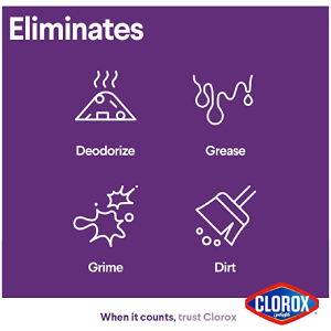 Clorox Lavender Multi-Purpose Disinfectant Floor Cleaner, Kills 99.9% of Germs, 3L