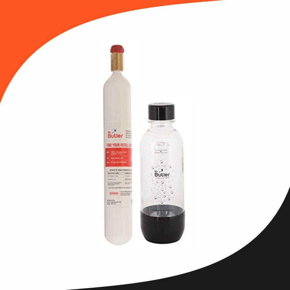 Mr. Butler Sodamaker Accessory Pack Co2 Gas Cylinder & BPA Free 500ml