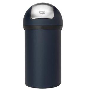 Brabantia Push Bin - Cubo de basura, 60 litros, Azul (Mineral Blue)