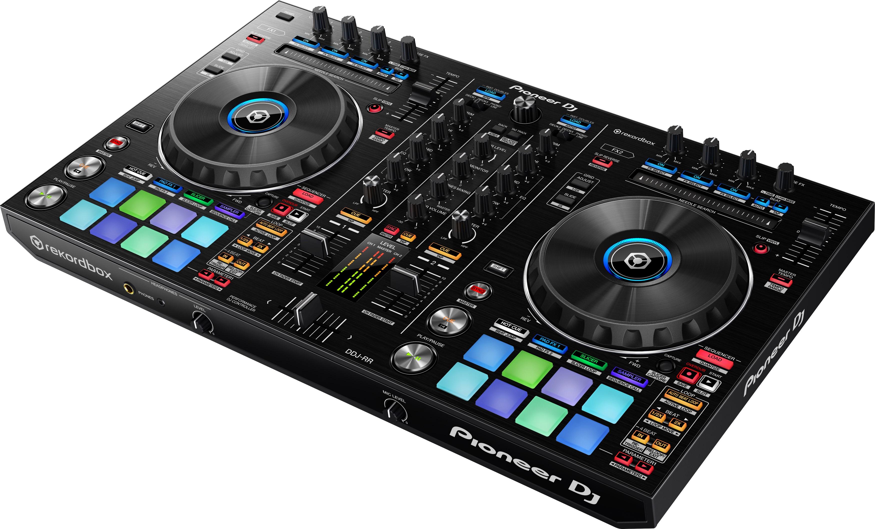 Pioneer DJ DDJRR Controlador Portatíl 2 Canales Rekordbox, Color Negro